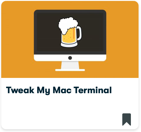 Tweak My Mac Terminal course on Skillshare
